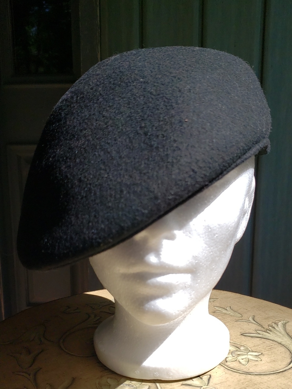 Classic Black Wool Flat Cap - Unbranded